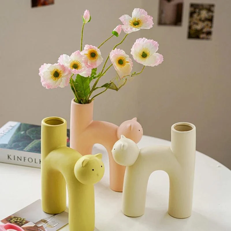 Hot Instagram Aesthetic Ceramic Cat Vase -
