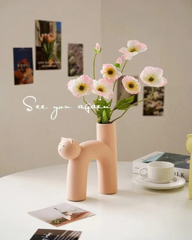 Hot Instagram Aesthetic Ceramic Cat Vase -