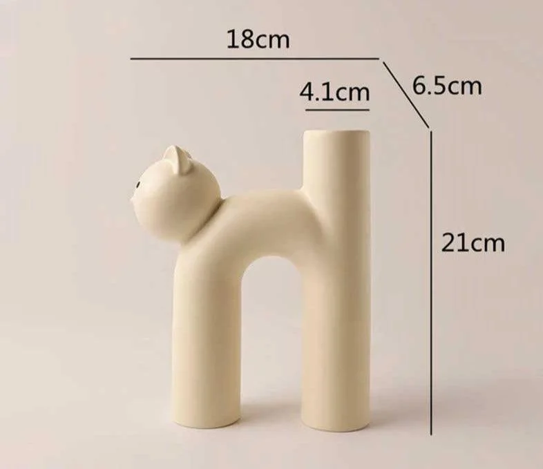 Hot Instagram Aesthetic Ceramic Cat Vase -