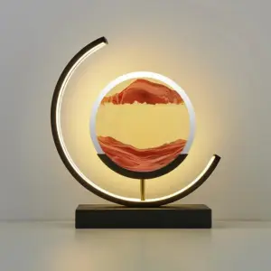 Hourglass Table Lamp with LED Lighting