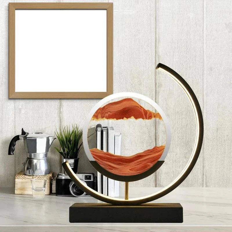 Hourglass Table Lamp with LED Lighting -  - #tag1#