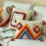 Housse de coussin de luxe Style marocain fait la main glands en laine Style Boho ethnique 0c63d9b9 ce75 457a 938e ca1e842535f6