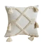 Housse de coussin style boh mien taie d oreiller avec pompon Beige nordique lombaire d coration aad0f260 5d67 4f2f abbf 400c06013922