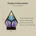 Houten Hollow Led Projectie Night Lamp Bohemian Kleurrijke Projector Bureaulamp Huishoudelijke Home Decor Vakantie Sfeer Verlichting ce6314ef 710b 4e29 a80b 2ac8f3aa83aa