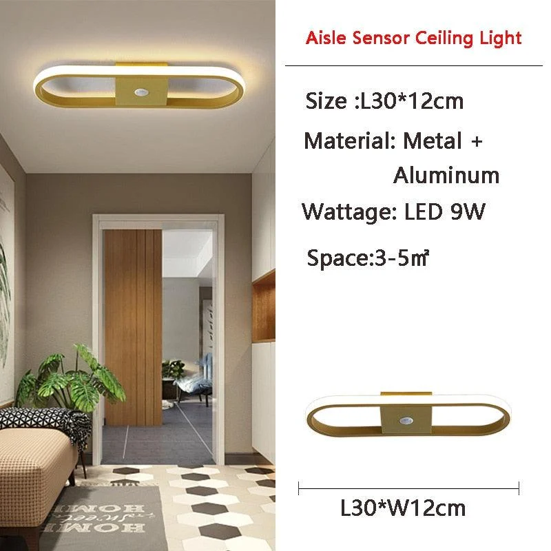 Human PIR Motion Sensor LED Ceiling Lamp for Bedroom Corridor -  - #tag1#