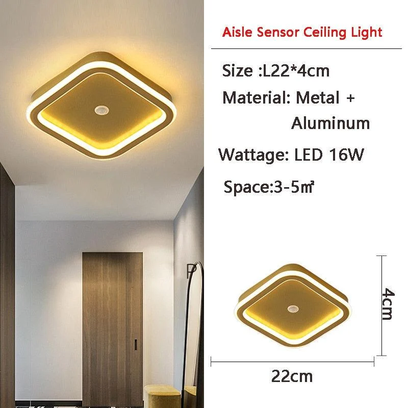 Human PIR Motion Sensor LED Ceiling Lamp for Bedroom Corridor -  - #tag1#