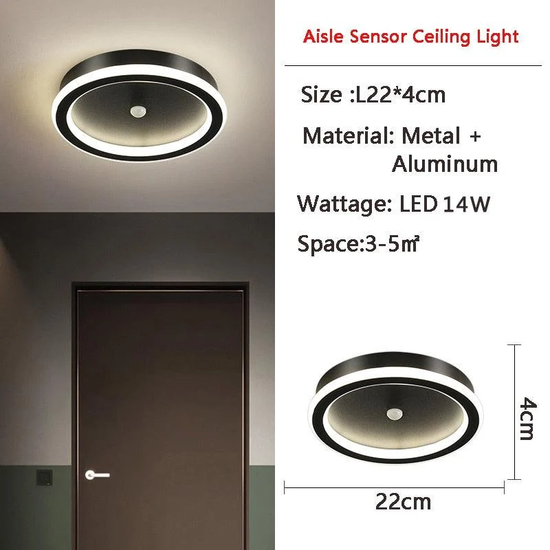 Human PIR Motion Sensor LED Ceiling Lamp for Bedroom Corridor -  - #tag1#