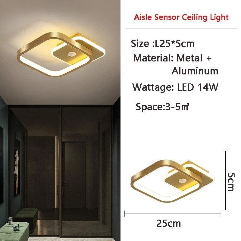 Human PIR Motion Sensor LED Ceiling Lamp for Bedroom Corridor -  - #tag1#