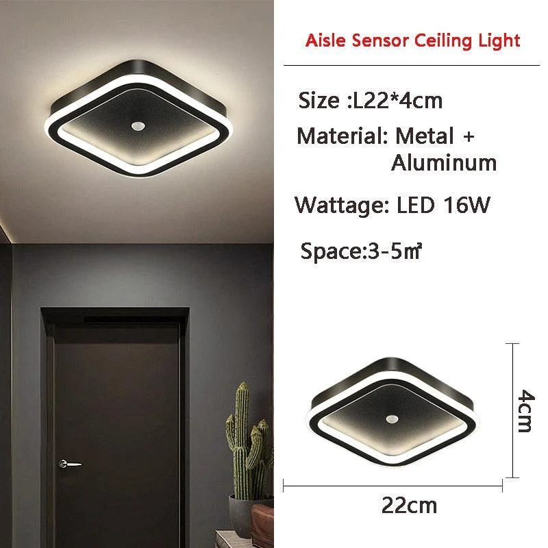 Human PIR Motion Sensor LED Ceiling Lamp for Bedroom Corridor -  - #tag1#
