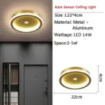 Human PIR Motion Sensor LED Ceiling Lamp for Bedroom Corridor tag1