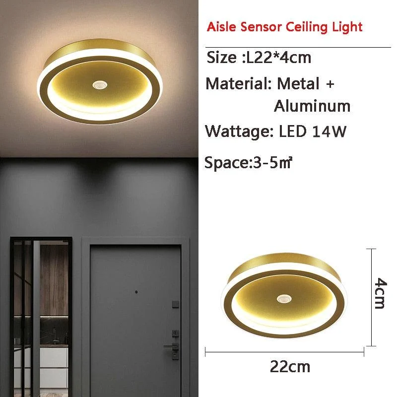 Human PIR Motion Sensor LED Ceiling Lamp for Bedroom Corridor -  - #tag1#
