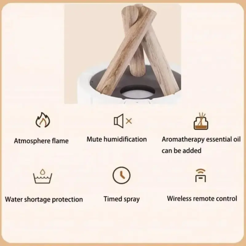 Humidifier Flame table lamp tag1