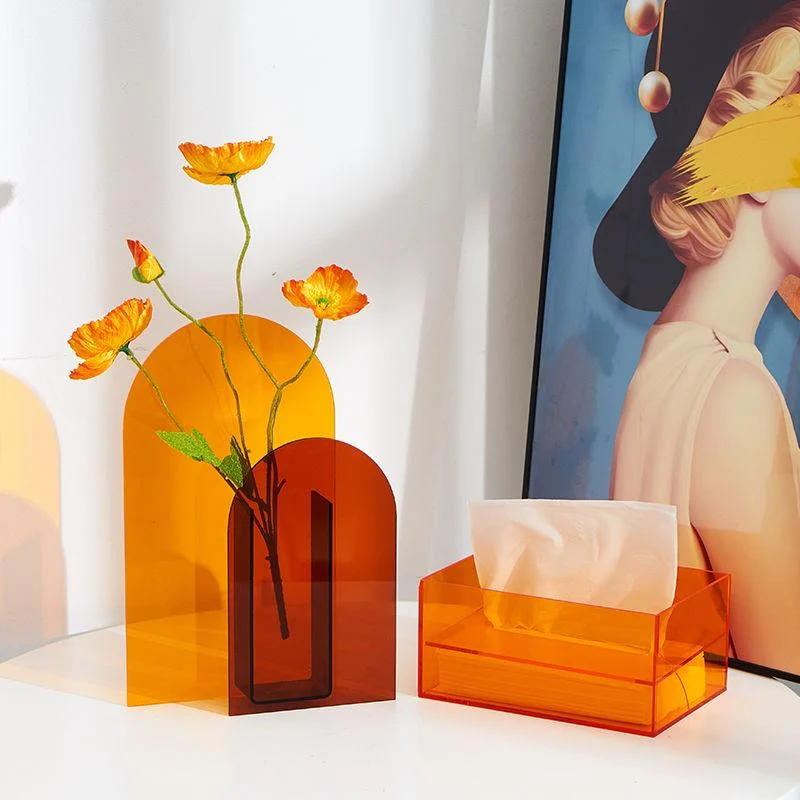 Hydroponic Color Acrylic Vase Flower -
