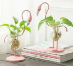 Hydroponic Glass Flamingo Vase