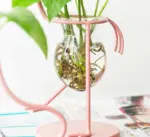 Hydroponic Glass Flamingo Vase