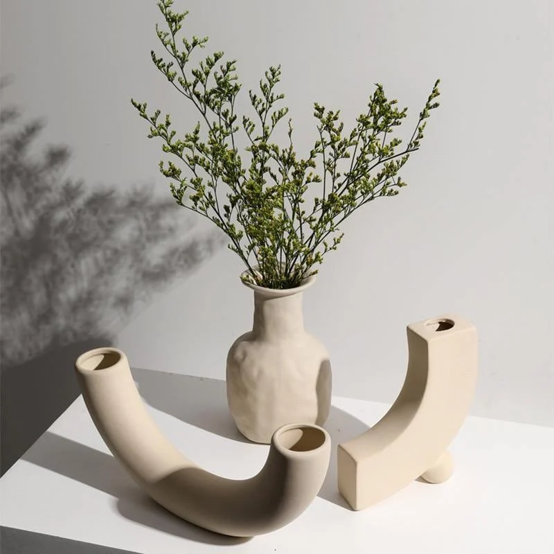 Hygge Abstract Ceramic Vase -