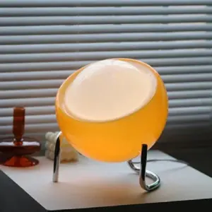 Round Up Orange Lamp - Modern Round Table Lamp