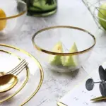 INS Nordic Western Glass Dinner Plates Tableware Transparent Salad Fruit Plate Creative Dishes and Plates Sets deea4a41 e0cf 4389 966d 6576c510545b
