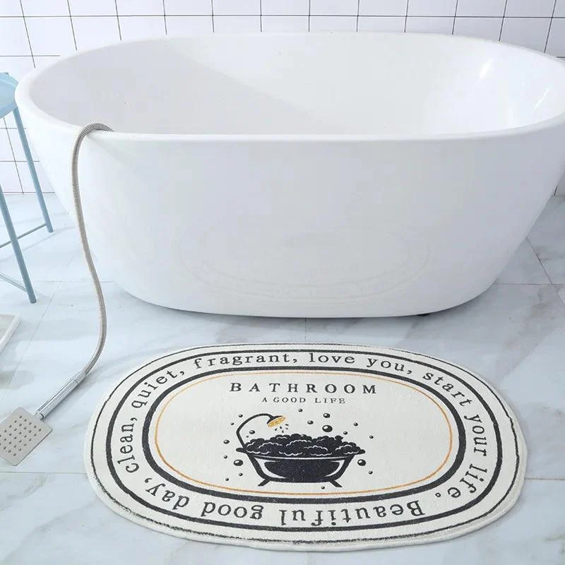 INS Style Non-Slip Bath Mat: Absorbent Carpet for Living Room & Bathroom -