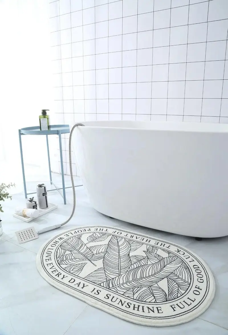 INS Style Non Slip Bath Mat Absorbent Carpet for Living Room Bathroom