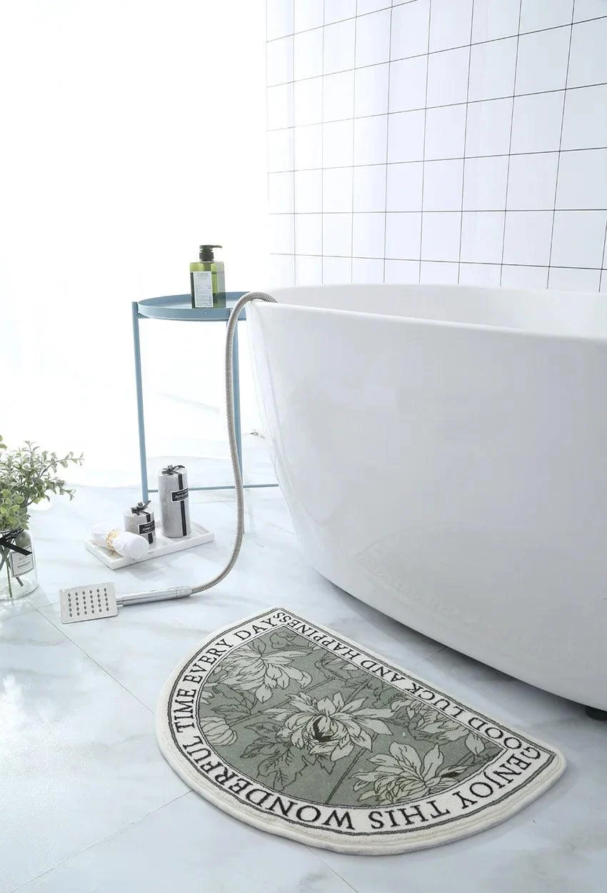 INS Style Non-Slip Bath Mat: Absorbent Carpet for Living Room & Bathroom -