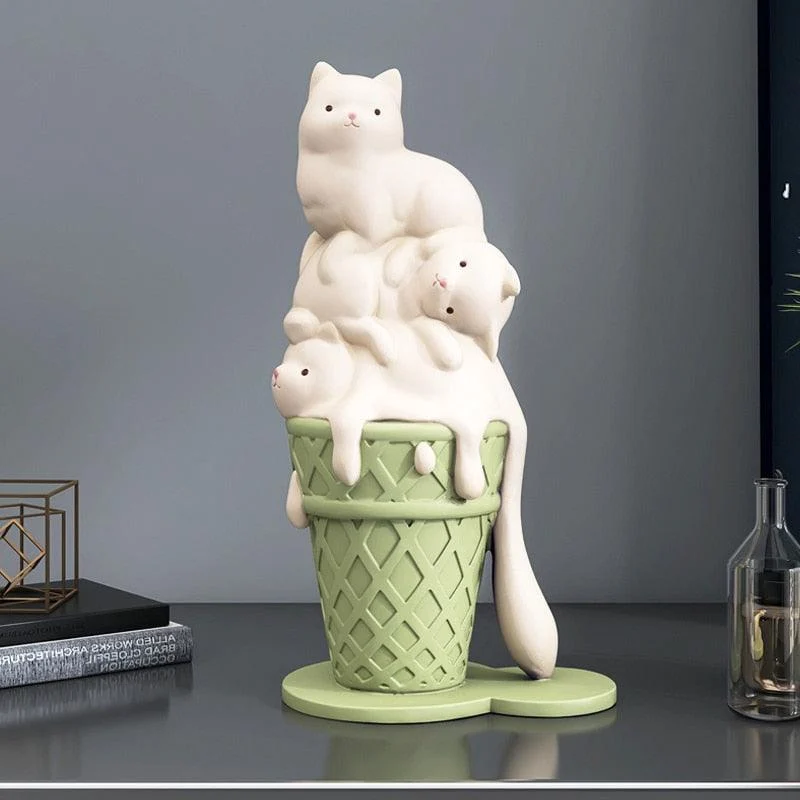 Ice Cream Cat Decor - Homeko