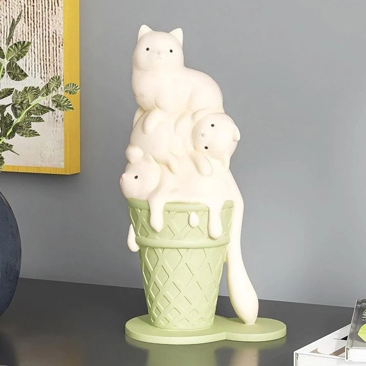 Ice Cream Cat Decor - Homeko