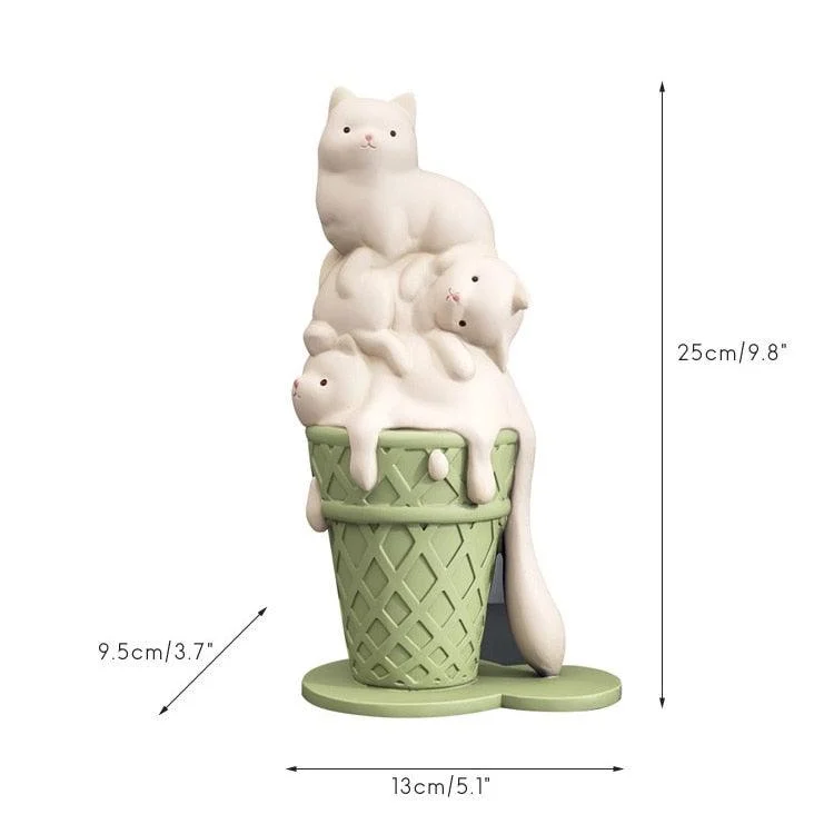 Ice Cream Cat Decor - Homeko