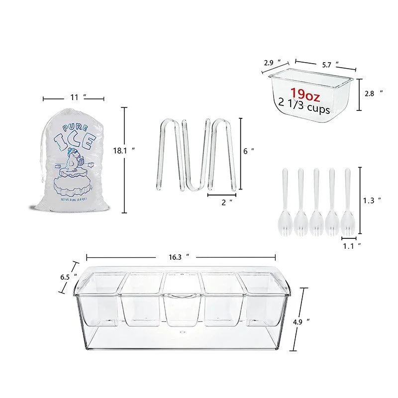 Ice Chilled Condiment Tray Set -  - #tag1#