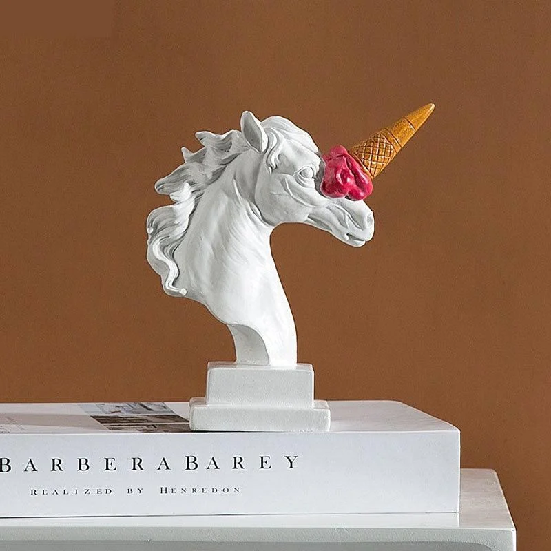 Ice Cream Horn Unicorn Sculpture -