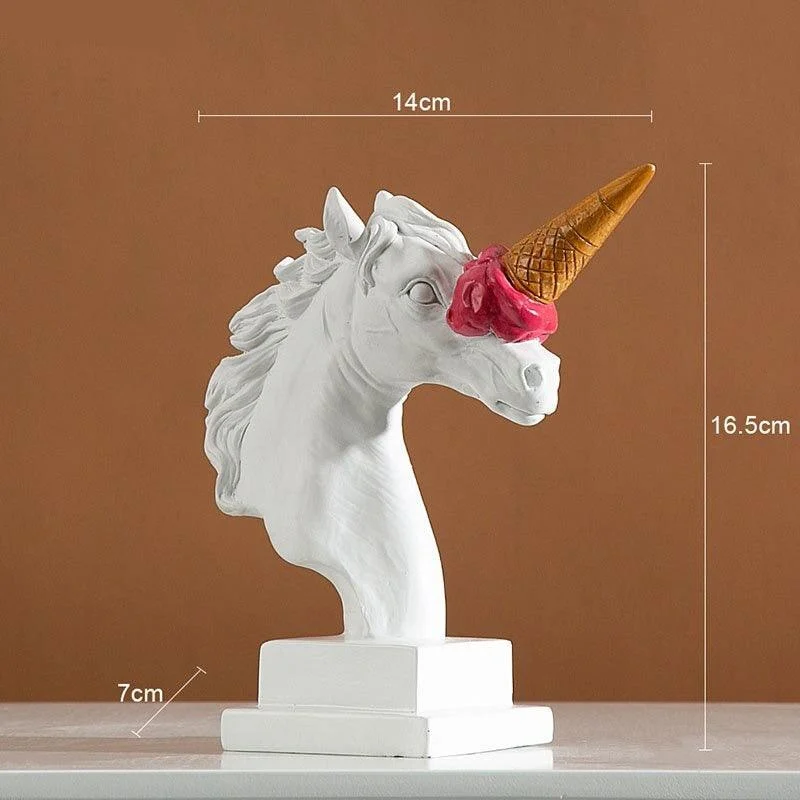 Ice Cream Horn Unicorn Sculpture -