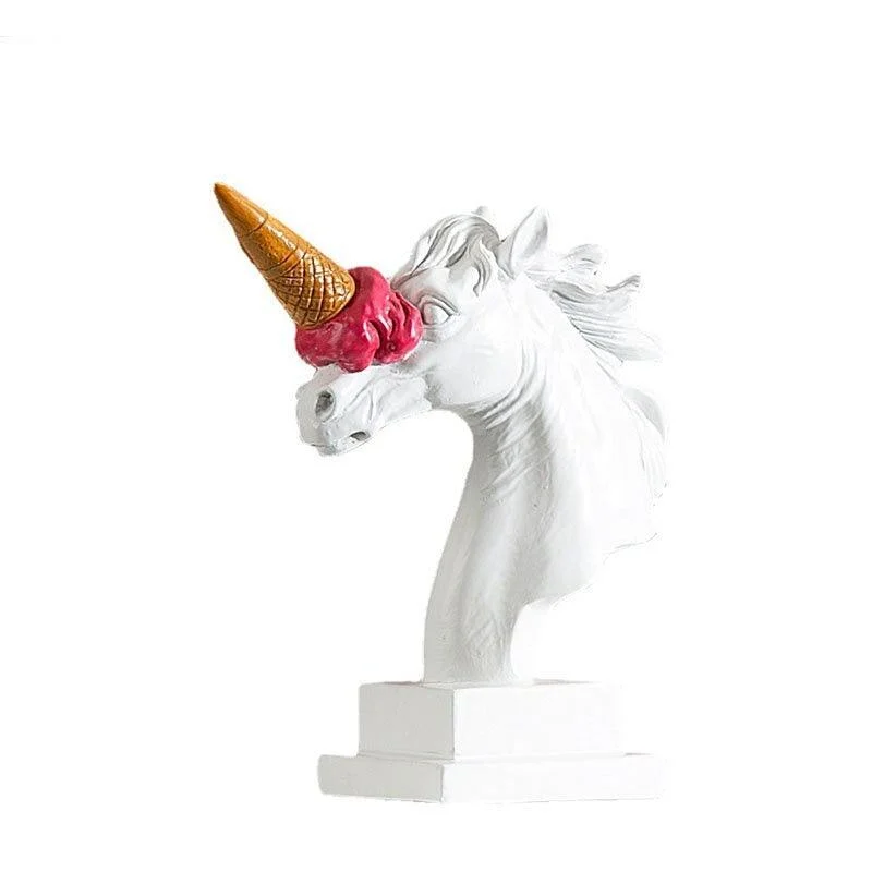 Ice Cream Horn Unicorn Sculpture -