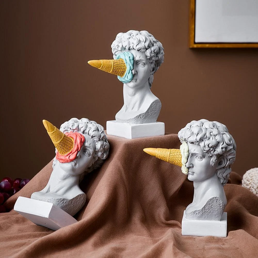 Ice Cream On David Sculpture -