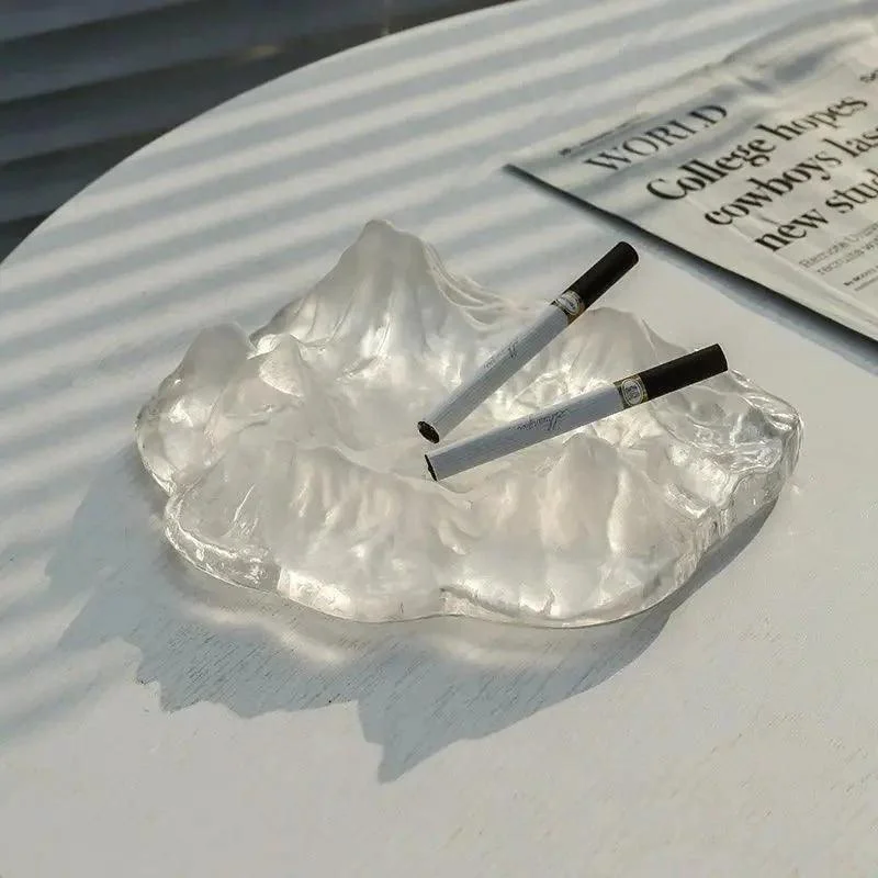Ice Style Mountain Glass Ashtray Decoration -  - #tag1#