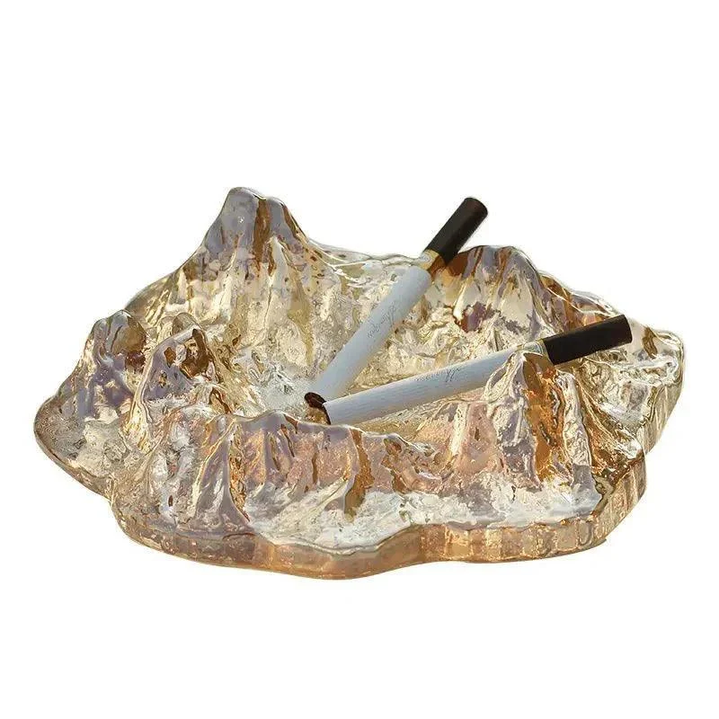 Ice Style Mountain Glass Ashtray Decoration -  - #tag1#