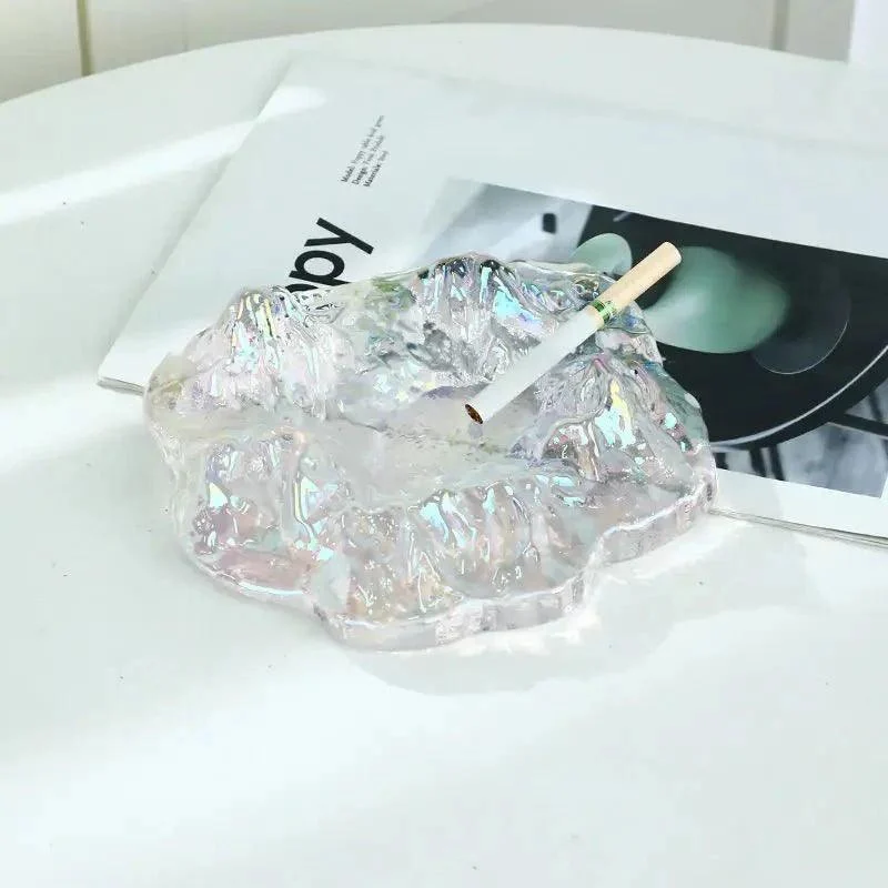 Ice Style Mountain Glass Ashtray Decoration -  - #tag1#