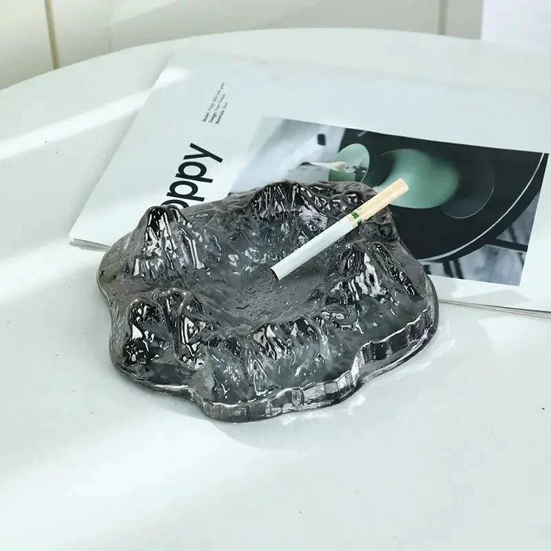 Ice Style Mountain Glass Ashtray Decoration -  - #tag1#