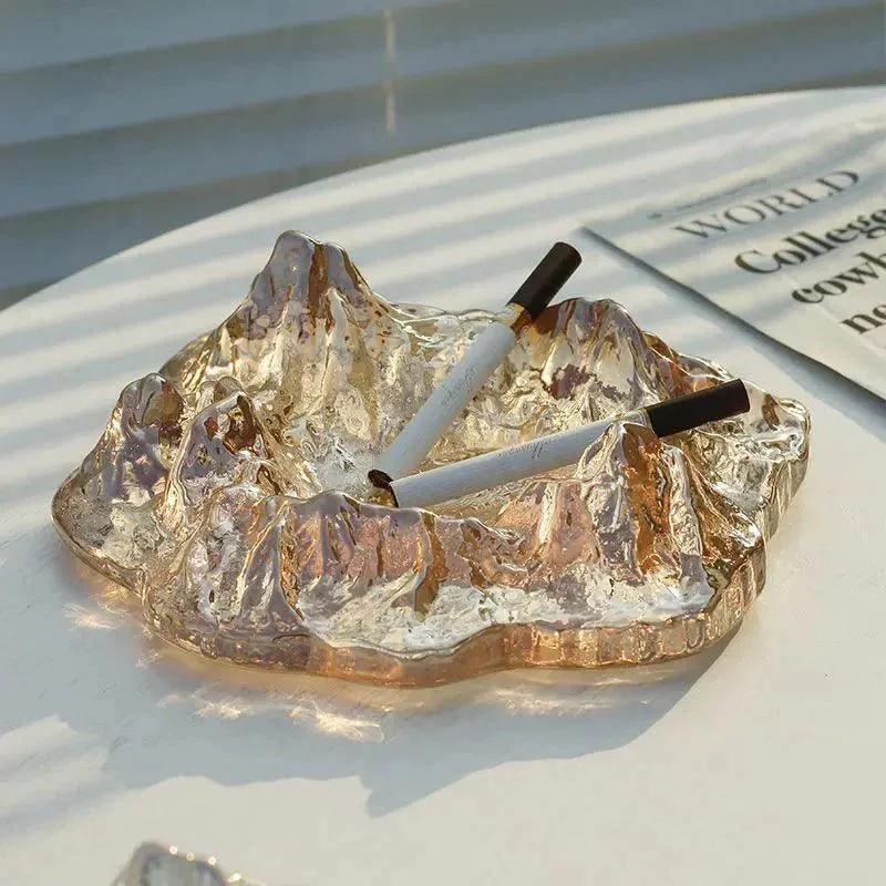 Ice Style Mountain Glass Ashtray Decoration -  - #tag1#