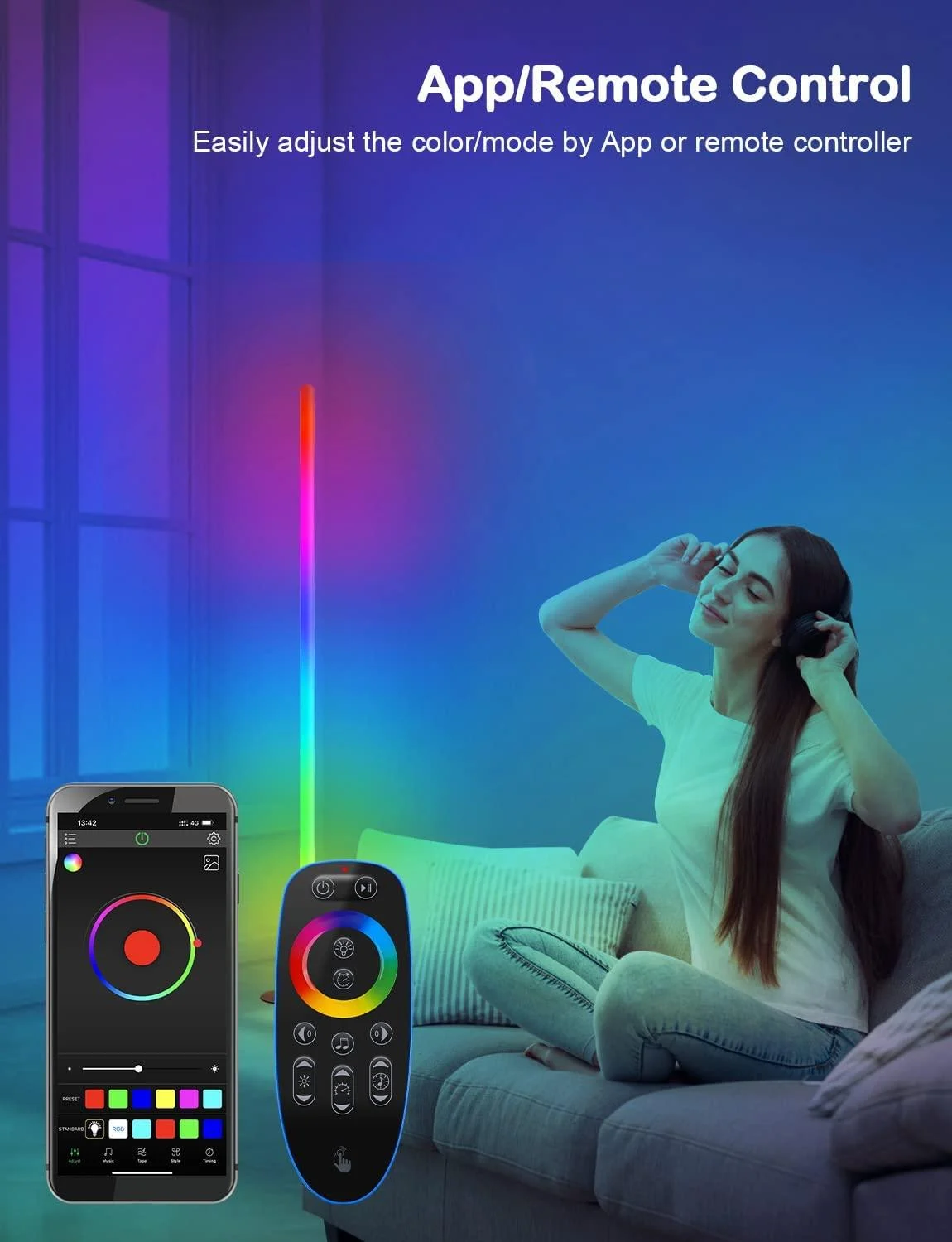 Illuminated Corner Lamp with 360 Degree LED -  - #tag1#