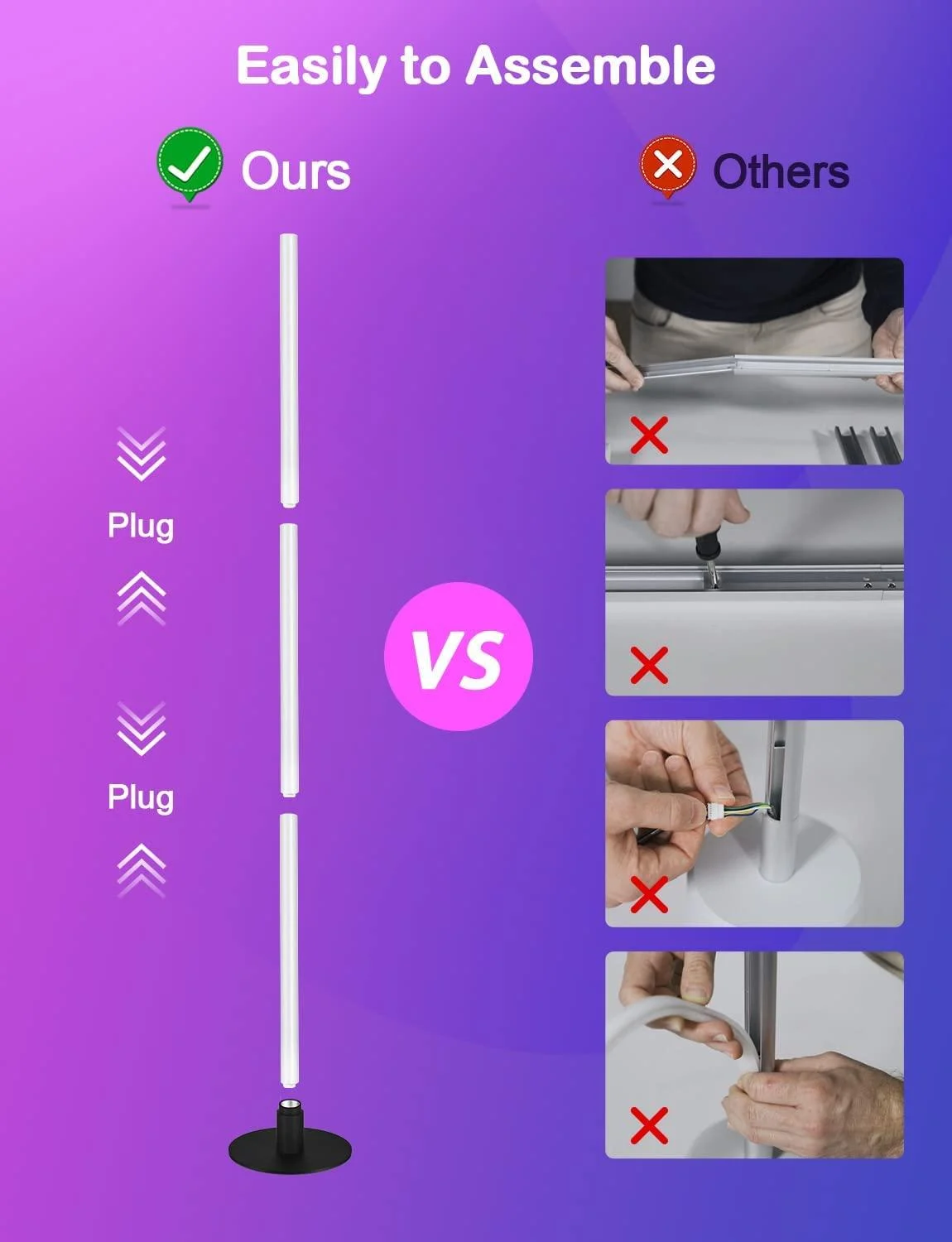 Illuminated Corner Lamp with 360 Degree LED -  - #tag1#