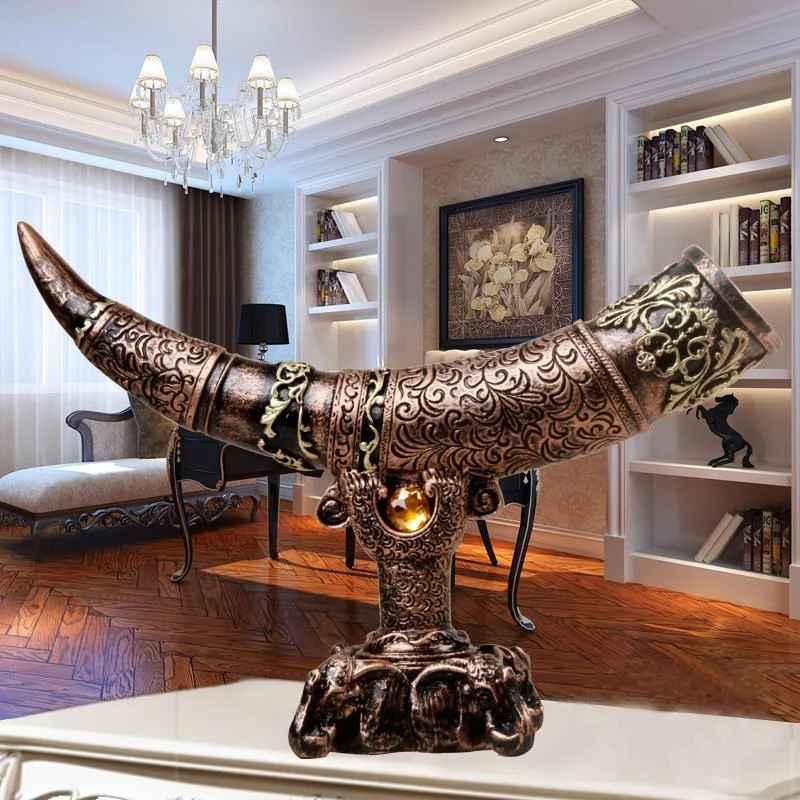 Imitation ivory crafts living room Sculptures and Statues -