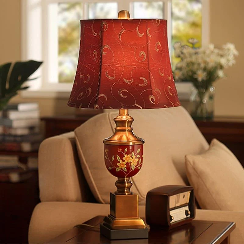 ImperialLuxe - Elegant Red Table Lamp with Royal Design -  - #tag1#