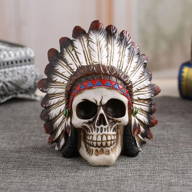 Indians Skull Sculpture -