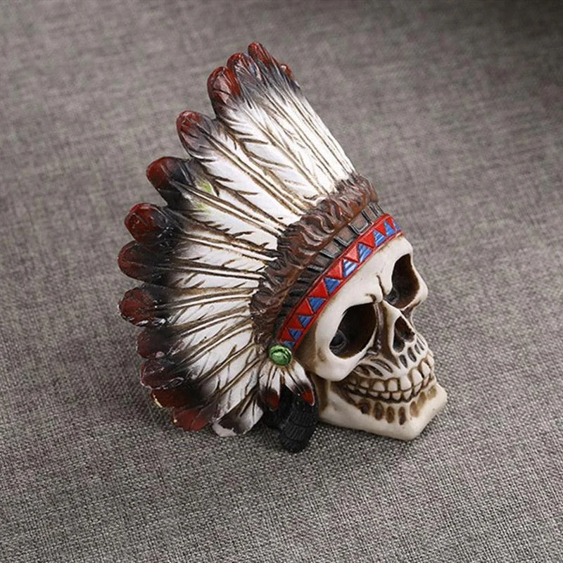 Indians Skull Sculpture -