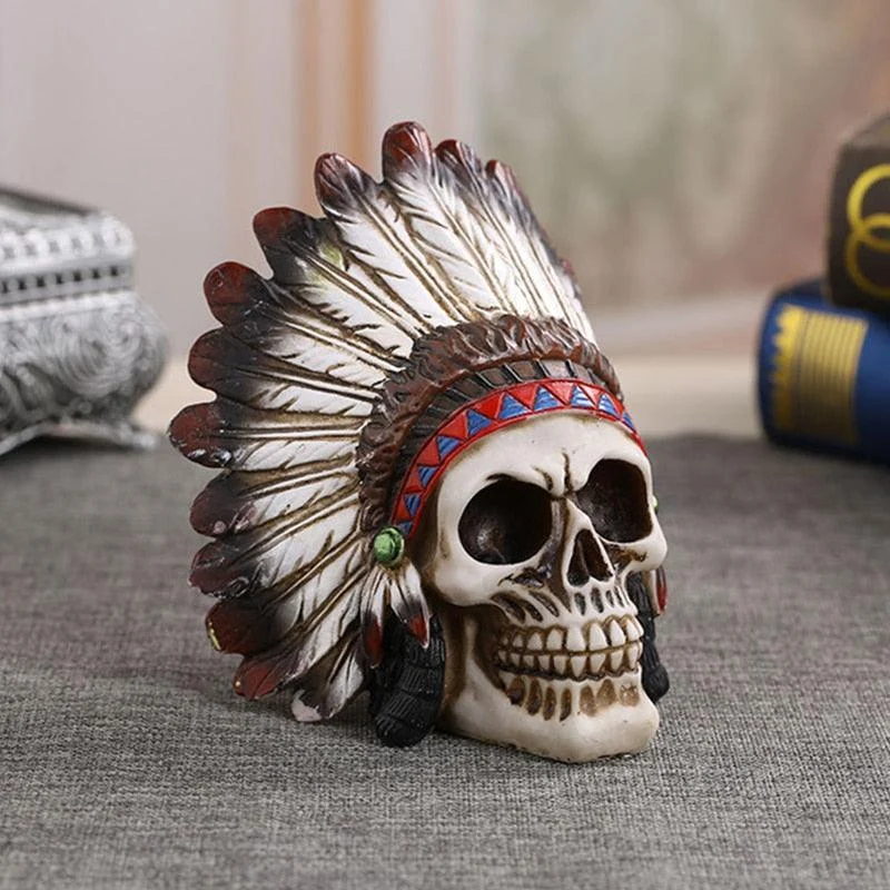 Indians Skull Sculpture -