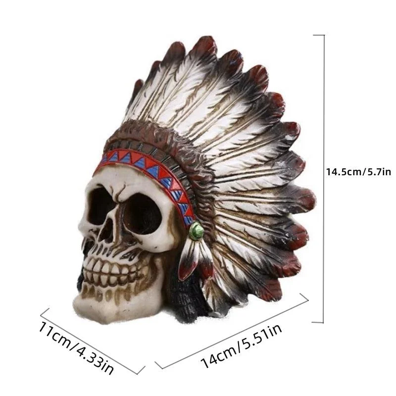 Indians Skull Sculpture -