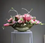 Indigo_Orchid_Arrangement_with_Vase_-_-4300563 Indigo Orchid Arrangement with Vase