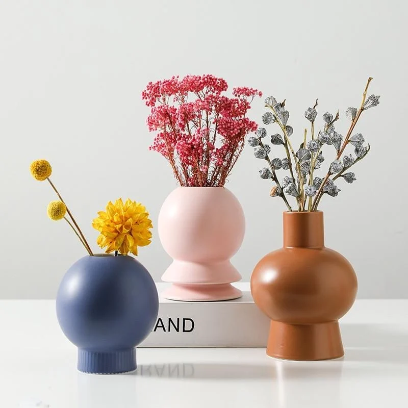 Indoor Flower Pots Decorative Nordic Morandi Ceramic Flowers Vase Minimalist Abstract Solid Color Flowerpot Home Decor 983704d4 82b4 4abb B3d4 Dc7552cb0c19