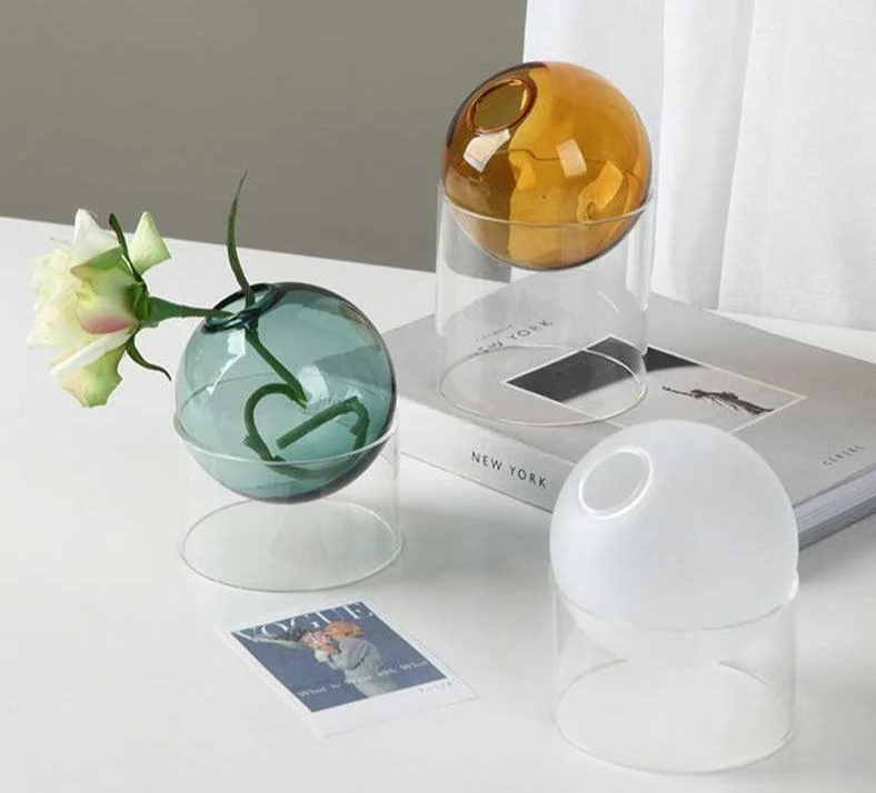 Indoor Colorful Glass Hydroponic Vase - 