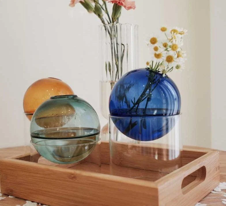 Indoor Colorful Glass Hydroponic Vase -